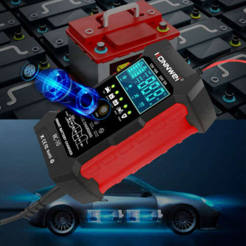 KONNWEI  RC-10 12V 10A & 24V 5A Smart Car Battery Charger Battery