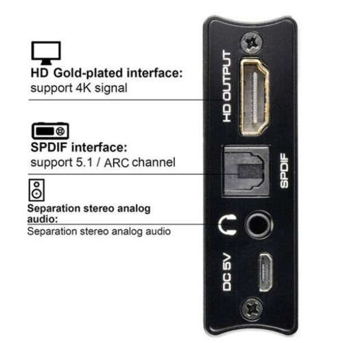 4K 60Hz HDMI 2.0 Audio Splitter 5.1 ARC HDMI Audio Extractor