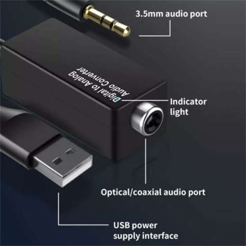 D15 Digital to Analog Audio Converter Coaxial DAC Audio Decoder