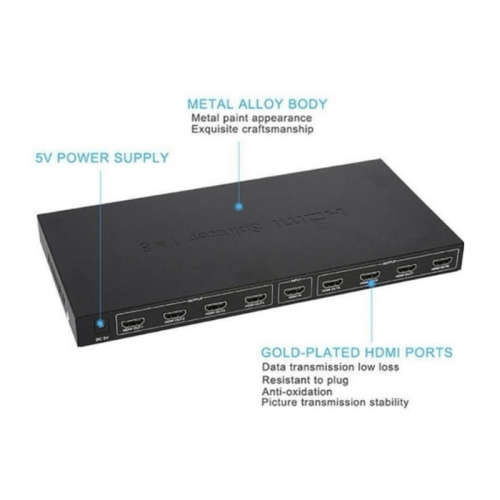 HDMI Splitter With 8 Ports UHD 4K x 2K