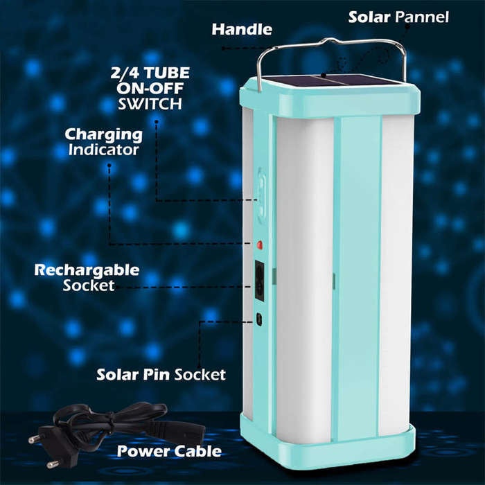 Solar Home Emergency LED 360 Degree Floor Lamp Rechargeable