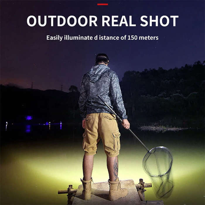 Rechargeable Head-mounted LED Outdoor Waterproof 5 Headlamp With USB Head