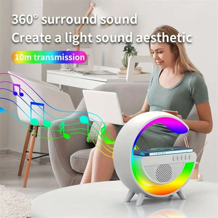Smart G-Type Bluetooth Wireless Charging Smart Speaker RGB Desk Lamp