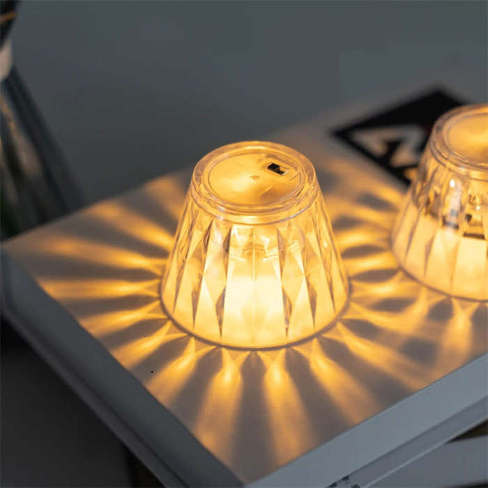 Home Retro Night Light Crystal Atmosphere Projector Table Lamp