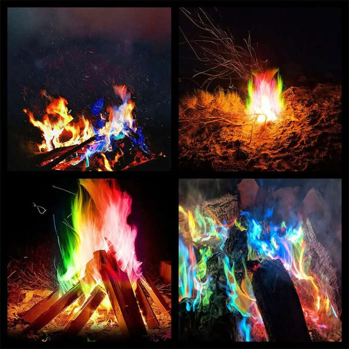Party Festive Bonfire Indoor Fireplace Magic Flame with Color Changing Flame Powder