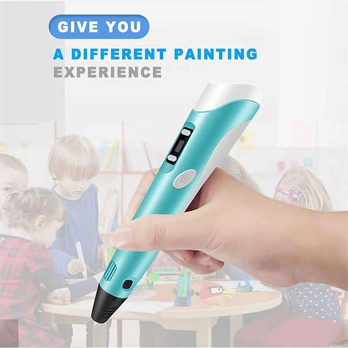 3D Pen with Colorful PLA Filament Refill, Compatible with PLA and ABS, Creative Toy