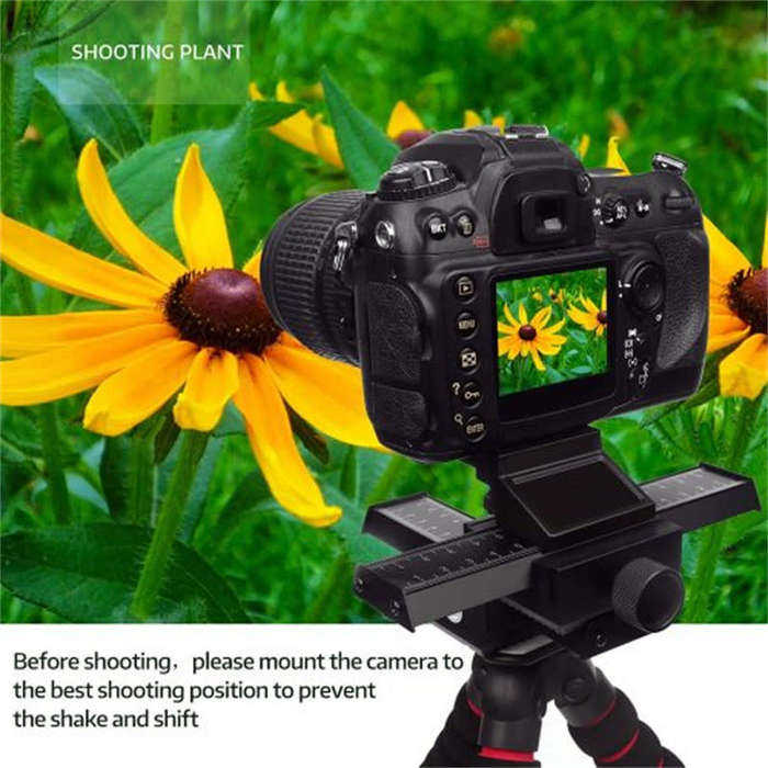 4-Way Macro Focus Rail Slider Close-Up Shooting for Digital SLR Camera DC with Standard 1/4-Inch