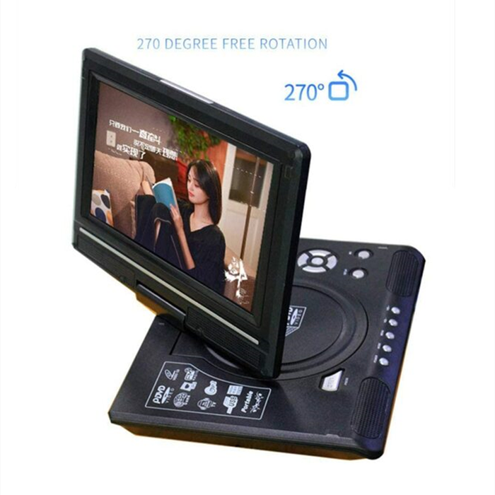 Portable HD DVD Player with LCD Screen, TV Tuner/Card Reader/USB/Game 9.8 Inch