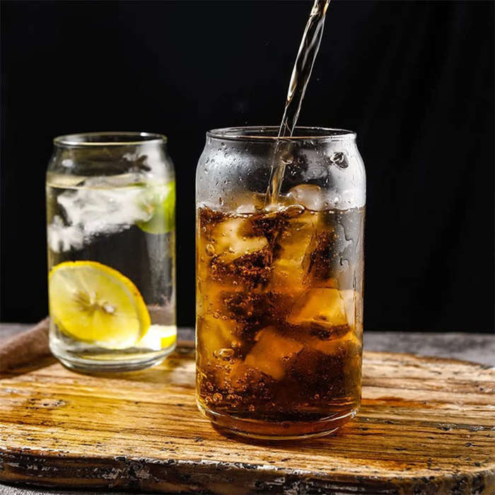Set of 4 Reusable 480ML Tumblers with Bamboo Lid and Straw