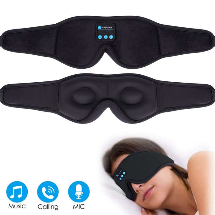 Bluetooth Wireless Stereo Headphones Sleep Soft Headphones Eye Mask Music Headphones