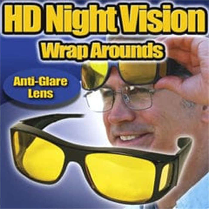 Night Vision Driving Anti-Glare Glasses HD Vision Wraparound Glasses