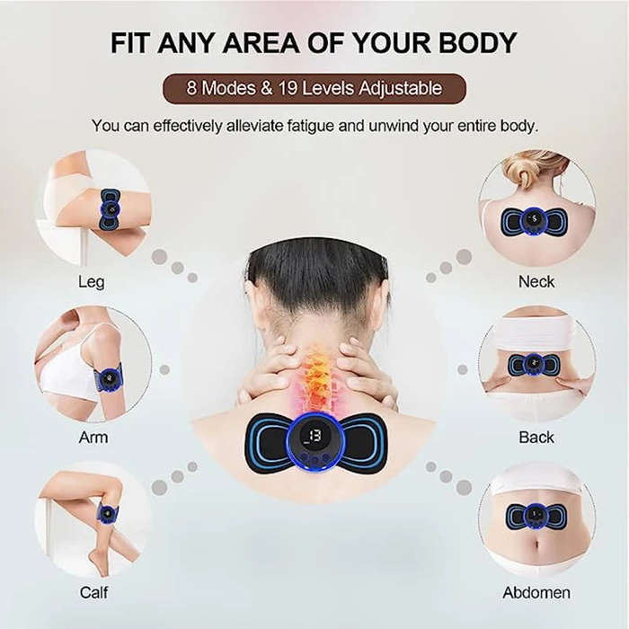 EMS Portable Shoulder and Neck Pulse Physiotherapy Instrument Mini Massage Patch
