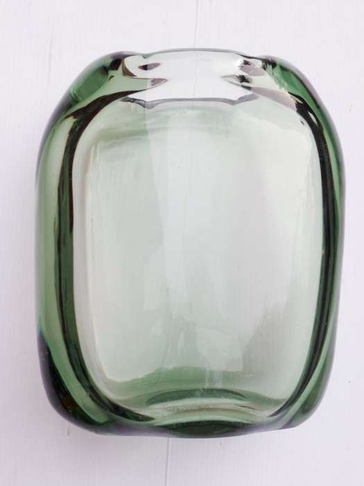 VINTAGE GLASS VASE - GREEN