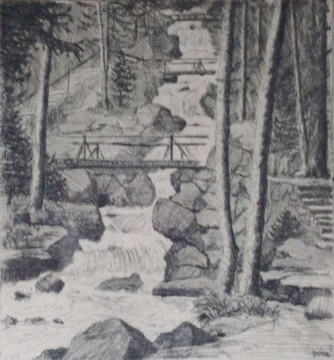 VINTAGE ETCHING - SIGNED