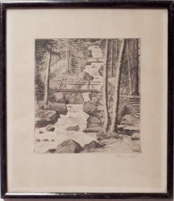 VINTAGE ETCHING - SIGNED
