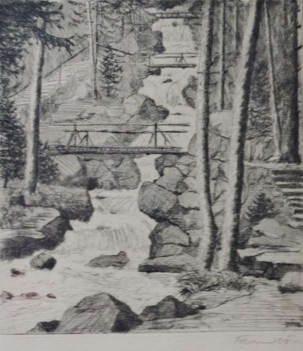 VINTAGE ETCHING - SIGNED