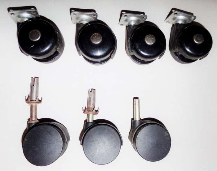 SWIVEL CASTOR WHEELS FOR FURNITURE X 9