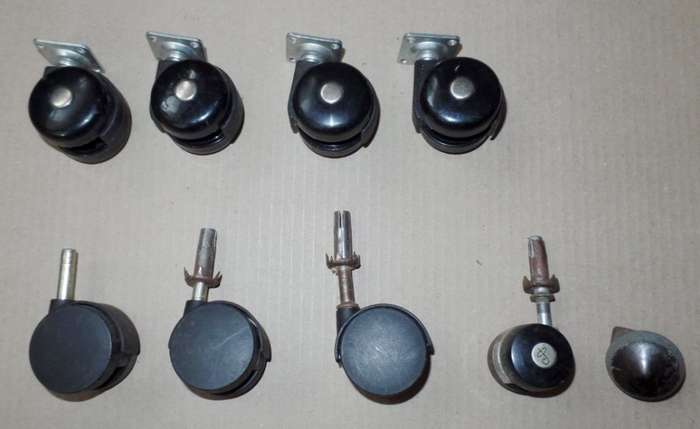 SWIVEL CASTOR WHEELS FOR FURNITURE X 9