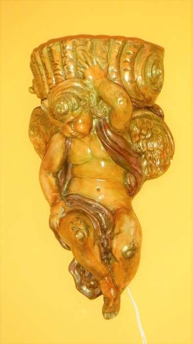Vintage Pair of Cherub wall lights / sconces