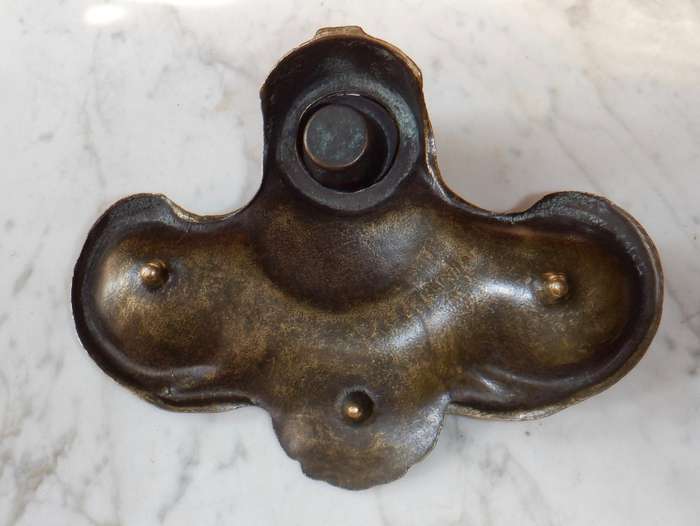 Art Nouveau bronze inkstand