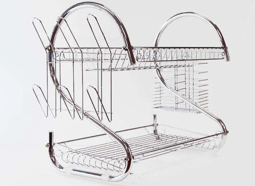 Two-Tier Chrome Dish Rack