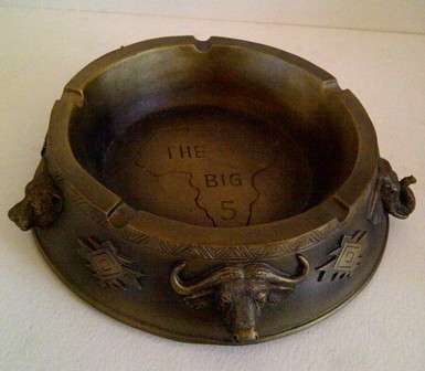 Big Five Ashtray with Raised Detail - 16cm