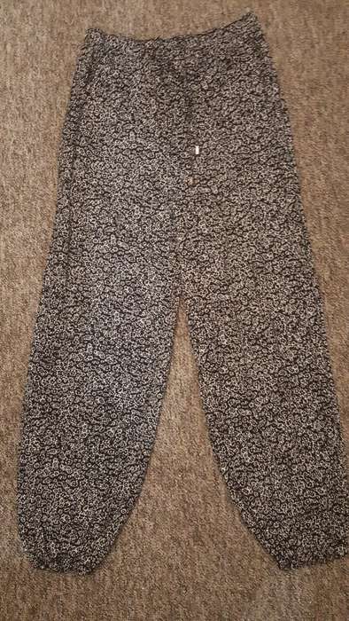 Kara Gypsy Pants - Black & White Floral Pattern