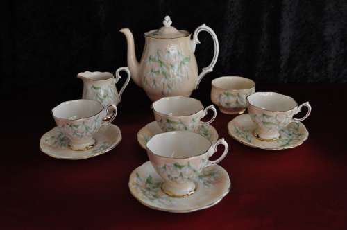 Royal Albert "Laurention Snowdrop" 11 Piece Coffee Set  --  Courier or Collections Please!!
