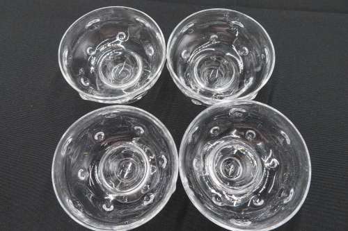 Webb England Crystal Dessert Glasses x 4