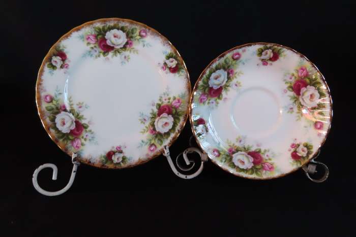 ROYAL ALBERT CELEBRATION TEA TRIO.