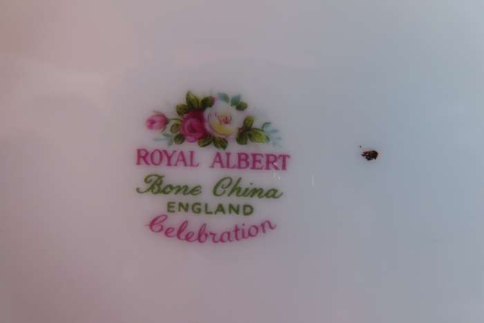 ROYAL ALBERT CELEBRATION TEA TRIO.