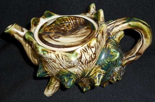 Vintage Majolica Seashell 13 Piece Tea Set