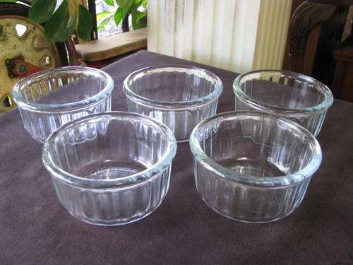 5 X PYREX RAMEKINS ...WONDERFUL USEFUL ITEMS FOR YOUR KITCHEN..BID EACH.  @@@ CRAZY LOW START