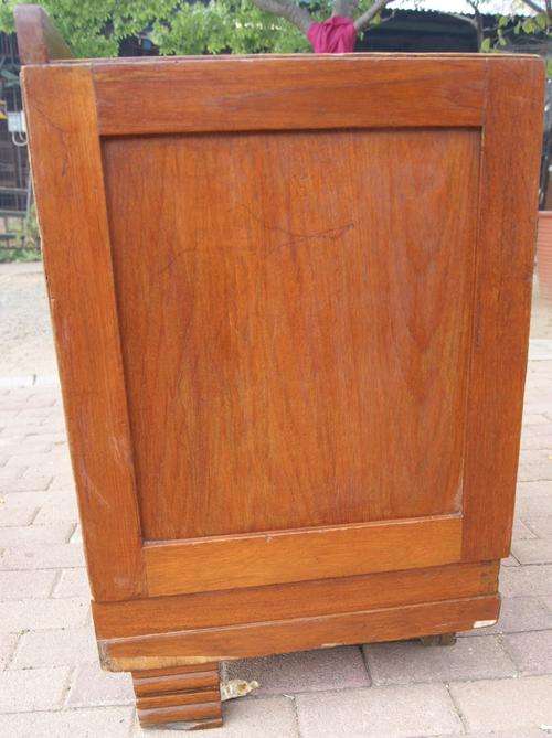 Vintage Deco Teak 3 Drawer Pair of Pedestals