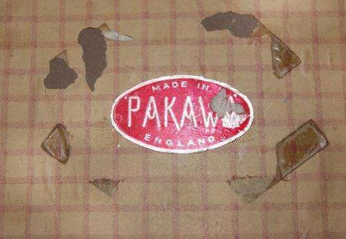 Vintage England Pakawa Cheney Faux Leather Suitcase