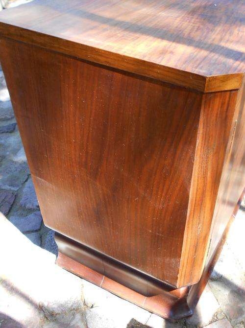 Vintage Art Deco Flame Mahogany Pair of Pedestals