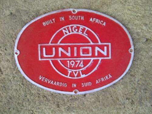 SAR ELEC LOCO MAKERS PLATE (REPLICA) UNION