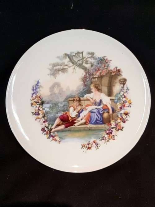 Constantia fine china - Victorian couple with boy playing flute