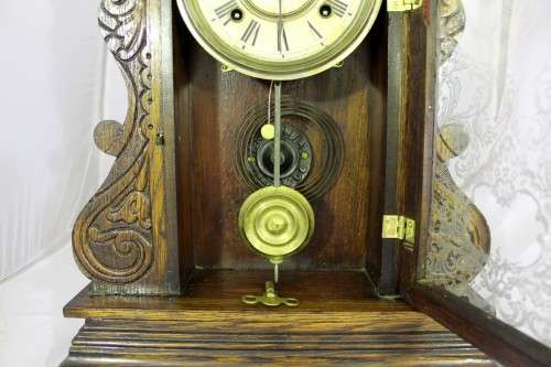 Antique Ansonia Mantel clock - "Gingerbread clock" - Working with key - A stunning example! Bid now!