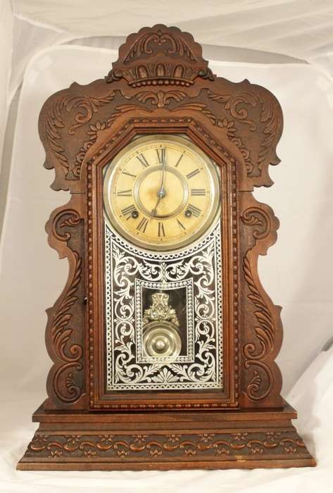 Antique Ansonia Mantel clock - "Gingerbread clock" - Working with key - A stunning example! Bid now!