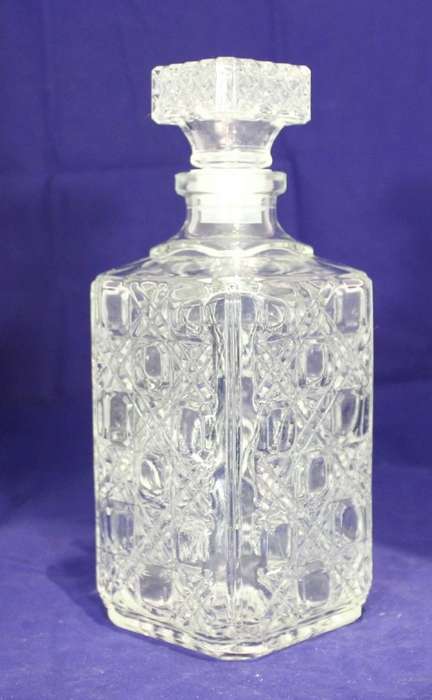 Pressed glass decanter