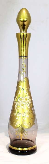 Venetian style decanter - amber