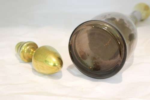 Venetian style decanter - amber