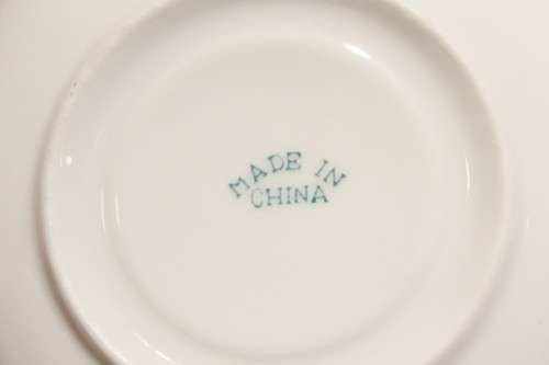 Chinese porcelain - red rose - duo