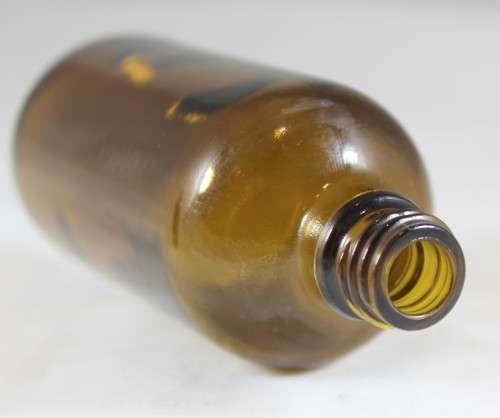 Brown medicine bottle - marked number ten