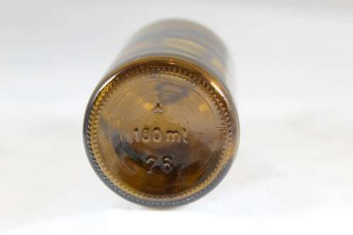 Brown medicine bottle - marked number ten