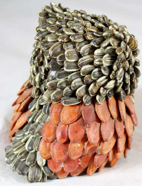 Owl made with seeds
