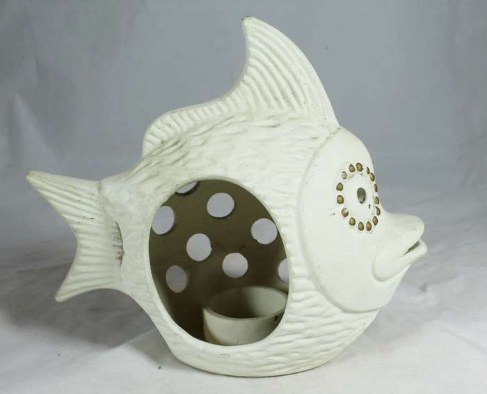 Thackwray ceramics - fish candle holder