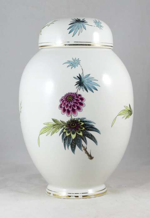 Very large Stafford lidded vase