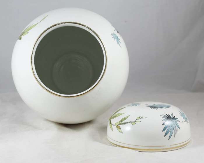 Very large Stafford lidded vase